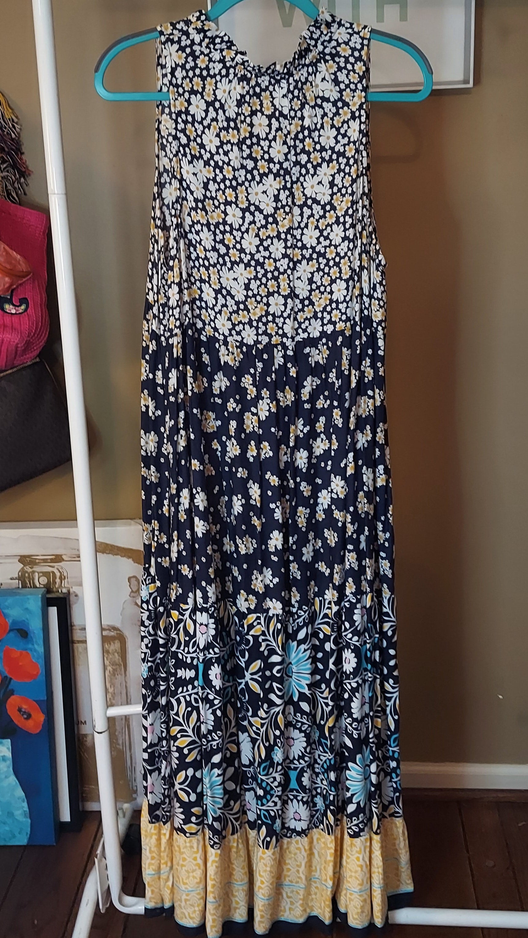 kaktus maxi dresses Kaktus | Dresses | Kaktus Large Floral Maxi Dress Long Sleeves With Tie Waist